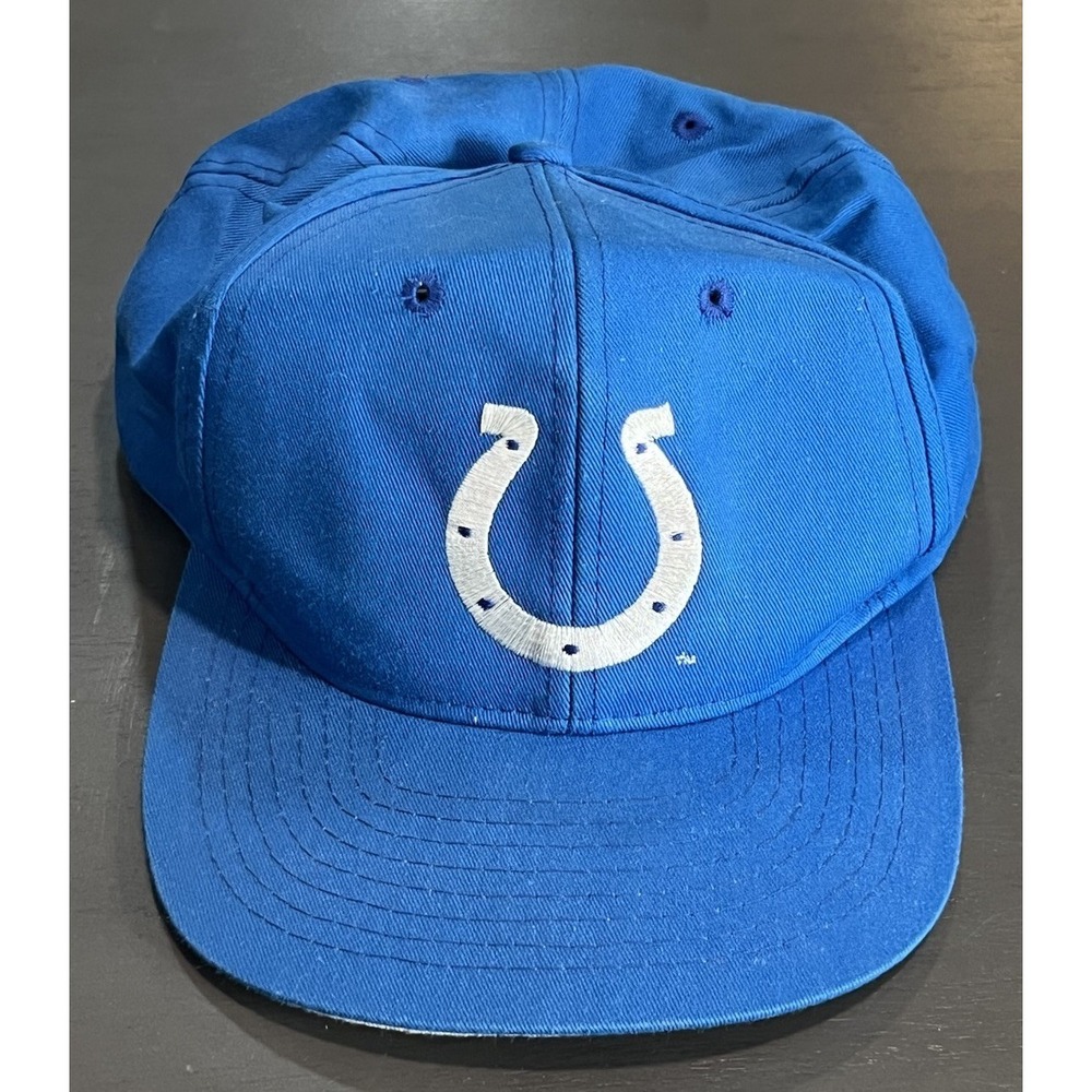 Vtg Indianapolis Colts Hat Blue Drew Pearson Team NFL Snapback